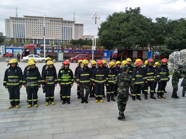 庆阳市博物馆、庆阳市公安消防支队联合开展消防应急演练