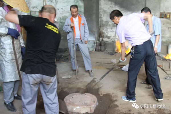 庆阳市博物馆赴周原博物院开展西周史墙盘 金文范铸实验培训活动